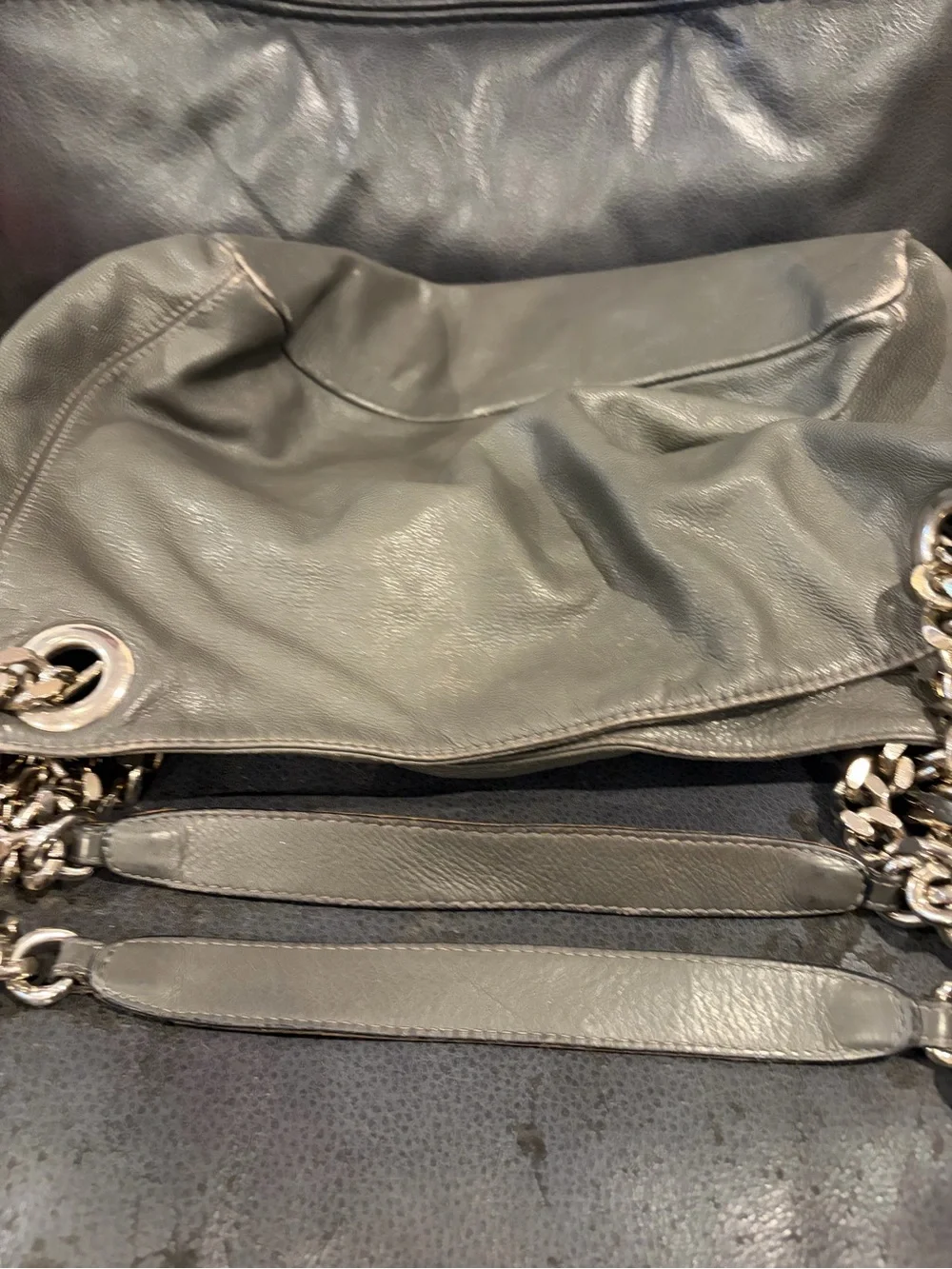 Valentino Olive Green Leather Hobo with Tassel and Gold Hardware